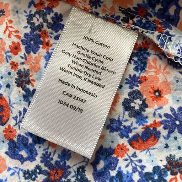 Talbots Floral Button Down Top Womens Size 1X - Picture 9 of 9